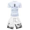 thumbnail image 3 of SWAnime 3D Printed Men's Compression Set short Sleeve Gym Top+Workout Shorts Quick Drying Breathble Athletics Rash Guard Set, 3 of 4