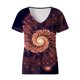 thumbnail image 4 of Moda Mujer Cuello en V Manga corta Impresión Jersey Blusas sueltas Tops Camiseta OAVQHLG3B Store lin121212, 4 of 4