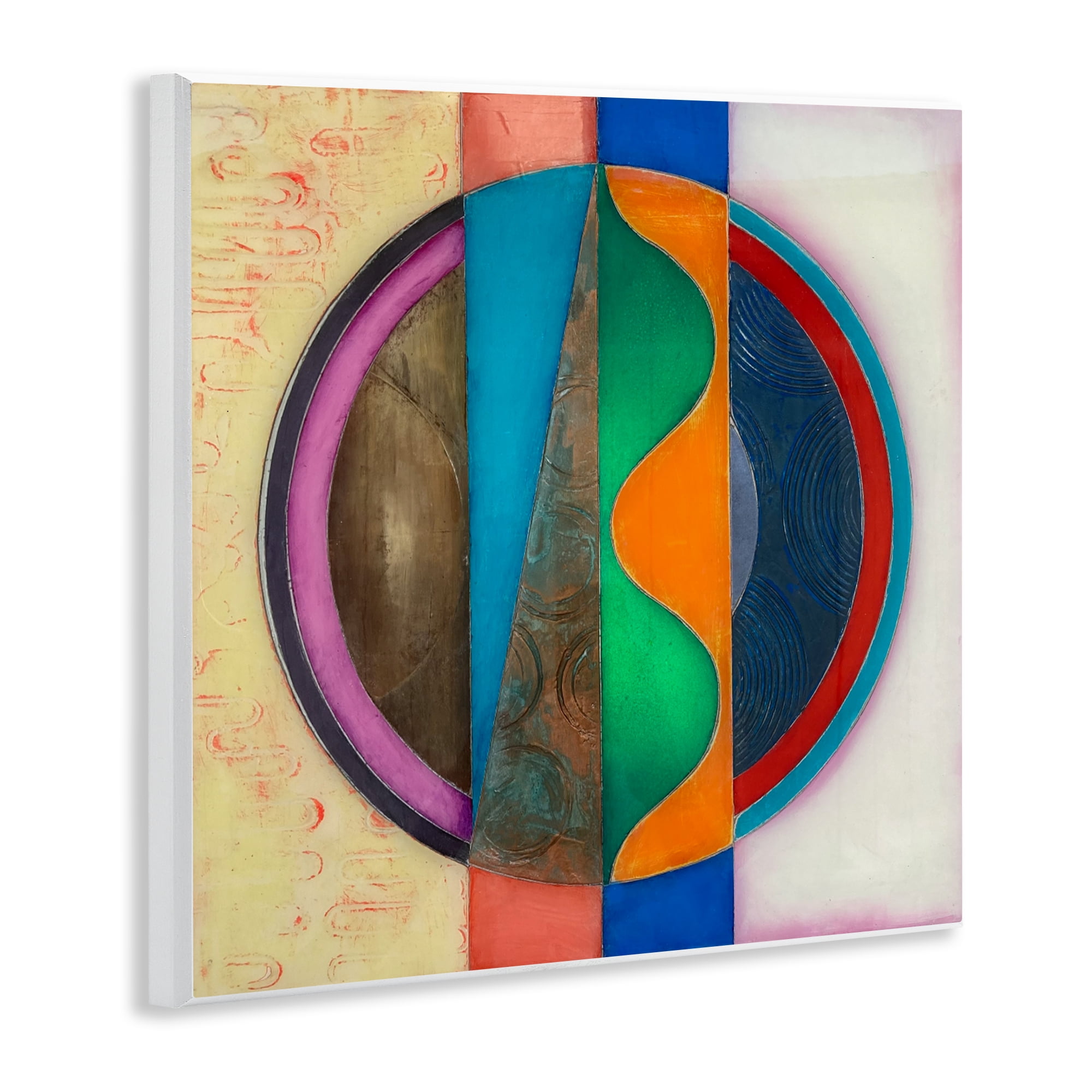 Stupell Industries Circle with Intersecting Waves Wall Plaque Art, design by Matthew Finger
