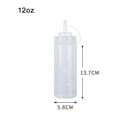 thumbnail image 2 of 3 Color Plastic Squeeze Bottles 12 oz Condiment Squeeze Bottles Multipurpose Squirt Bottle for Ketchup Oil Jam BBQ Sauce Dressing Grilling Crafts Syrup Dispensers, 2 of 7