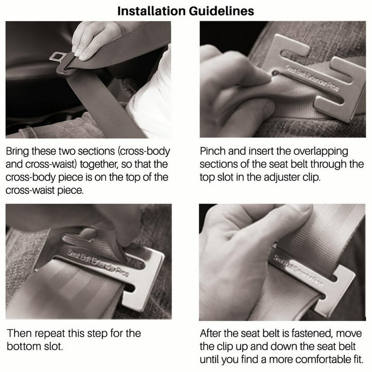 矯正用品・補助ベルト Pro Extender Seat Belt Extender Pros Adjustable Seat Belt Locking Clip, Sturdy