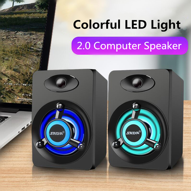 USB2.0 LED Computer Wired Speakers 