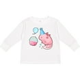 thumbnail image 3 of Inktastic Cute Axolotl Birthday with Cupcake Boys or Girls Long Sleeve Toddler T-Shirt, 3 of 5