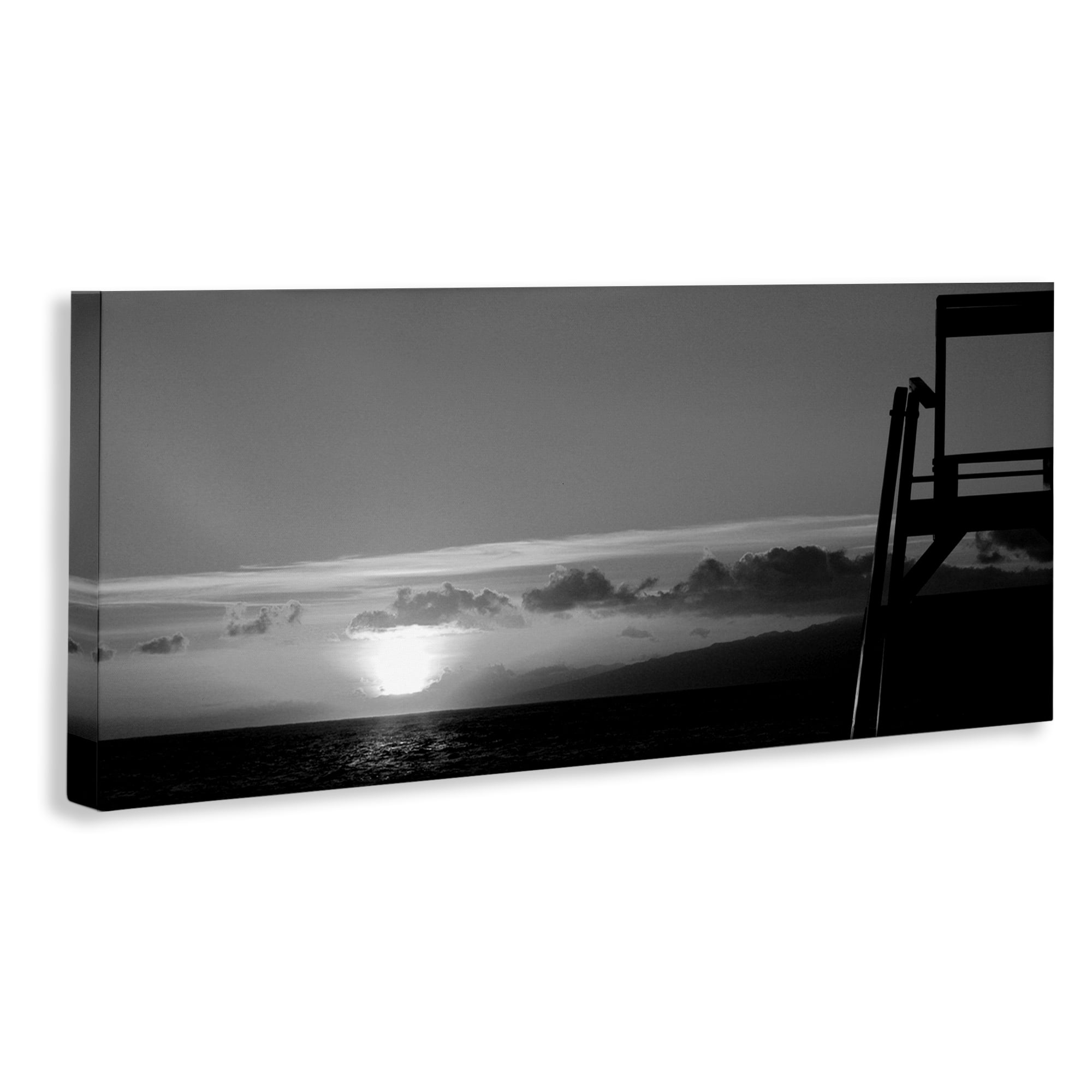 Stupell Industries Sunlit Lifeguard Station Landscape & Nature Photography Wrapped Canvas Art Print Wall Art, 48 x 20