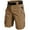 Brown, variant on WTOBBY Men's Summer Solid Color Casual Multi-Pocket Sports Shorts, Quick-Drying Breathable Tactical Design for Outdoor Use,Black L