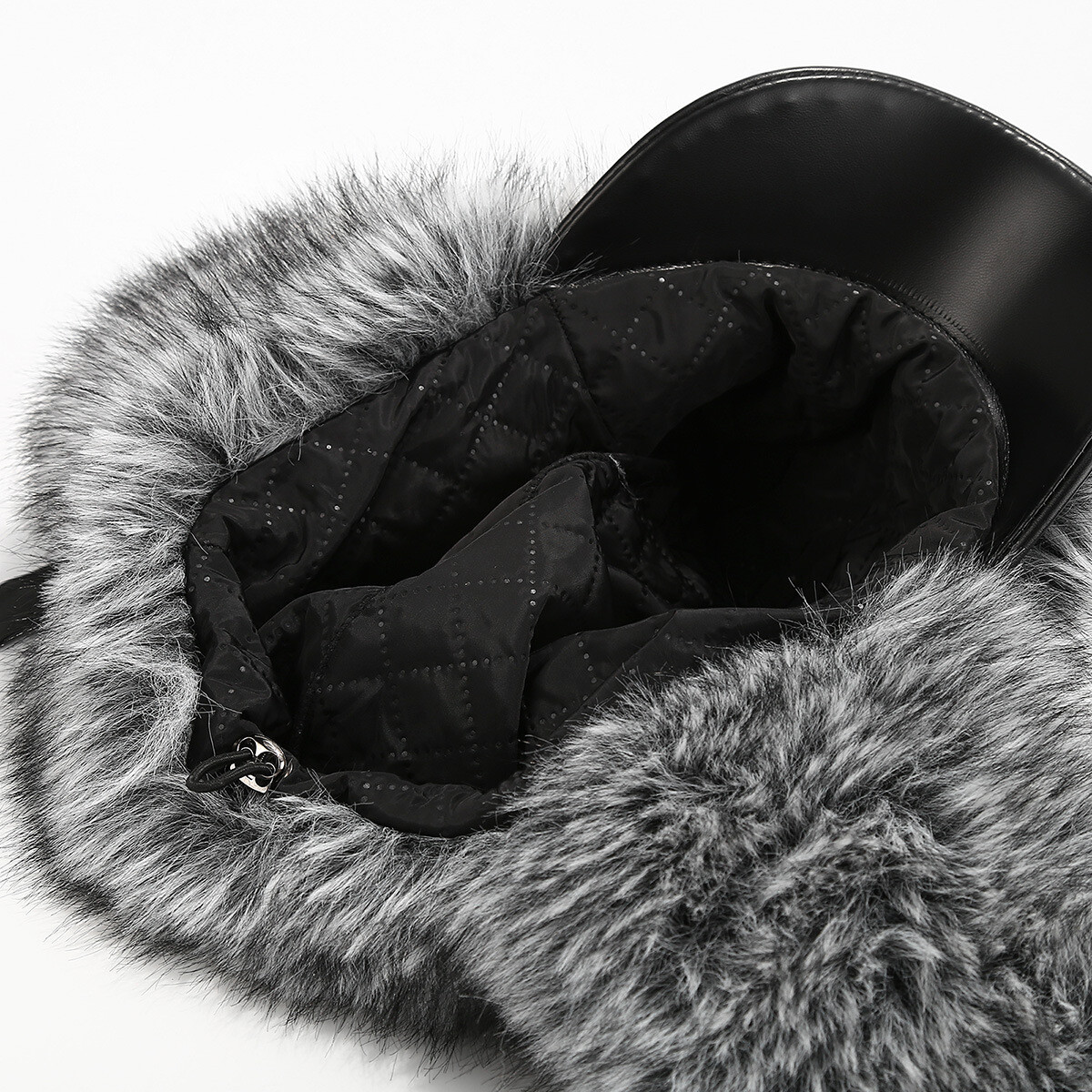 Winter Russian Trapper Hat Men Faux Fur Aviator Cap Warm Skiing Bomber Earflap