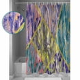 thumbnail image 3 of Colorful Marble Shower Curtain Set ，Waterproof Fabric Shower Curtains Abstract Geometric Contemporary Art Shower Curtains for Bathroom,Bathroom Decor 36"x72", 3 of 6