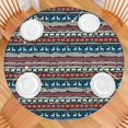 thumbnail image 2 of Multicolor Christmas Reindeer Pattern Round Fitted Tablecloth with Elastic Edge,Dining Table Cover Waterproof,Outdoor Round Tablecloth for Camping,Dining,Indoor and Outdoor, 2 of 7