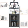 thumbnail image 4 of COZONY 5-Tier Corner Bar Cabinet with Wine Rack, Glass Holder, and Storage Shelves, 60.6"H, 4 of 8