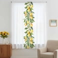 thumbnail image 3 of Yellow Lemon Sheer Curtains 84 Inches Long, Simple Spring Botanical Fruit Leaves Flower Light Filering Curtains, Breathable Simi Curtain Privacy Drapes for Living Room Bedroom Window Treatment, 3 of 9
