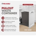 thumbnail image 2 of Rev-A-Shelf 53WC-1535SCDM-113 35 Qt Pullout Waste Container Trashcan, Gray, 2 of 7
