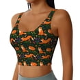 thumbnail image 2 of Balery Cute Little Foxes Sujetadores deportivos con espalda cruzada para mujer, acolchados, sin costuras, de alto impacto, ideales para yoga, gimnasio, entrenamiento y fitness.-XX-Large, 2 of 8