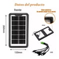 thumbnail image 3 of Cargador Portatil Multifunción Panel Solar 3w Celular Usb Moreka, 3 of 6