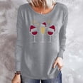 thumbnail image 1 of Pntutb Ladies Fashion Casual Christmas Print cuello redondo suelto manga larga top Pntutb Pntutb-3283, 1 of 7