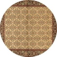 thumbnail image 1 of Ahgly Company Indoor Round Persian Brown Traditional Area Rugs, 4' Round, 1 of 4
