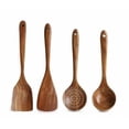 thumbnail image 5 of 6-Pcs Teak Wooden Kitchen Utensil Set – Heat Resistant, Durable Cooking Tools for Nonstick Cookware - Natural Rust-Free Wooden Spatulas & Spoons - Dishwasher Safe (B), 5 of 8