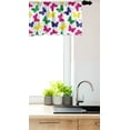 thumbnail image 3 of Ambesonne Modern Window Valance, Romantic Butterfly, 54" X 18", Dark Blue Yellow, 3 of 3