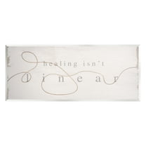 Stupell Industries Healing Isn't Linear Comforting Squiggle Line Phrase Graphic Art Unframed Art Print Wall Art, Design by Daphne Polselli