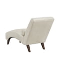 thumbnail image 6 of CQSXDA Chaise Lounge Chair with Bolster Pillow in Tech Fabric - Mid-Century Modern Curved Lounger for Living Room and Bedroom Use, Beige, 6 of 6