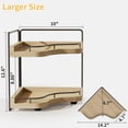 thumbnail image 3 of JDNRXO 2-Tier Corner Bathroom Counter Organizer with Embedded Screw Holes, Secure & Stable Wood Vanity Shelf for Makeup and Skincare Essentials - Space Saving Bathroom Organization Storage, 3 of 7