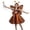 Orange, variant on Playtopia Big‑Girls 4‑Piece Monarch Butterfly Fairy Costume Set Sleeveless Tutu Dress Butterfly Wings Headband And Magic Wand Size S‑XXL