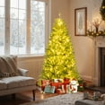 thumbnail image 3 of Patiojoy 6 FT Pre-lit Artificial Christmas Tree Hinged Xmas Tree with 700 Warm White LED Lights, 3 of 10