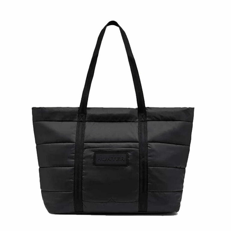 Hunter Original Puffer Tote Bag in Black | Union Jack Boots