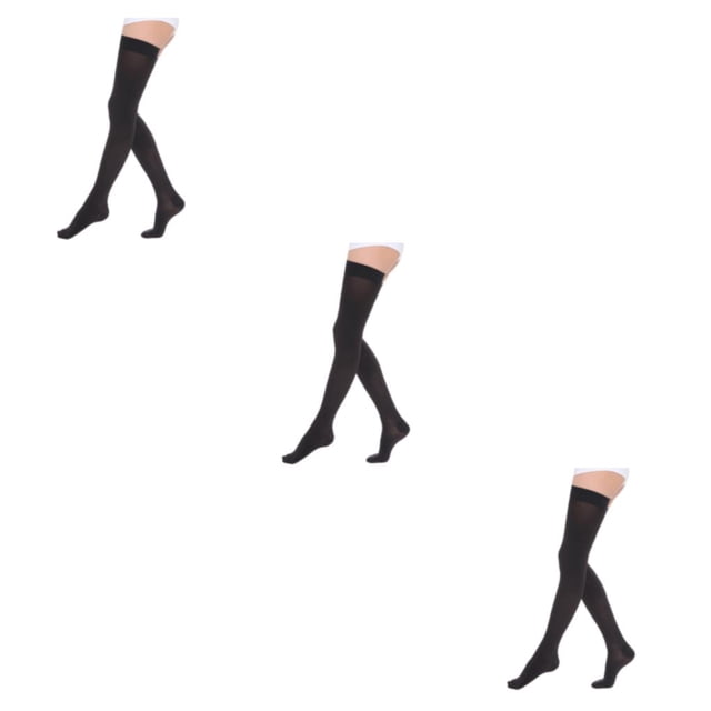 Wweixi Comfortable And Soft Compression Stockings Stay Active Stay Comfortable Toe wrapping - black M 3Set
