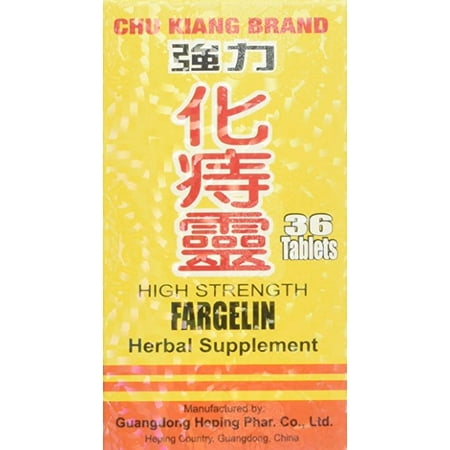 CHU KIANG BRAND HAIR STRENGTH FARGELIN TO RELIEVE hemorrhoids AND IMPROVE ANAL HEALTH, pack of 6 (Best Of Black Anal)