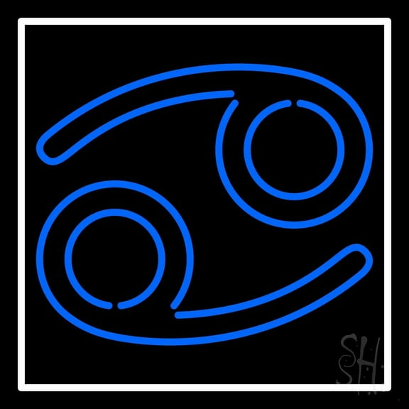 Cancer LED Neon Sign 16" Tall x 16" Wide - inches Black Square Cut Acrylic Backing, with Dimmer - Bright and Premium built indoor LED Neon Sign for Storefront.