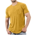 thumbnail image 6 of Men's Casual Fitness T-Shirts Solid Color Sports Tops Comfortable White Short Sleeves Round Neck Shirts Daily Wear Tees, 6 of 6