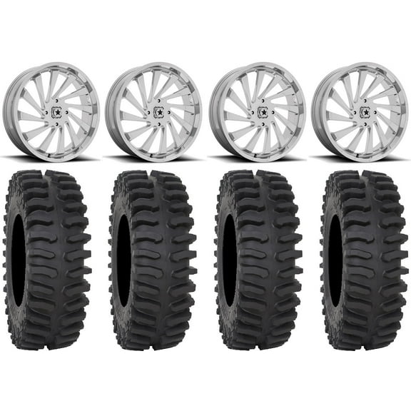 MSA Blade 20" Wheels Chrome 33" XT400 Tires Sportsman RZR Ranger