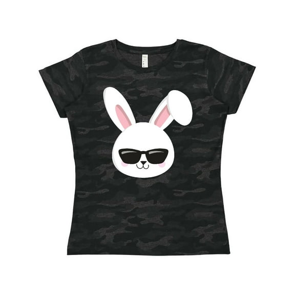 Inktastic Cute Bunny, White Bunny, Bunny Wearing Sunglasses Women's T-Shirt