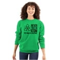 thumbnail image 3 of Never Trust An Atom Science Nerd Joke Unisex Plus Fleece Graphic Sweatshirt Brisco Brands 3X, 3 of 5