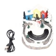 thumbnail image 2 of Music Xmas Music Box Resin Rotating Light Up Train Musical Box Tabletop Ornament for Holiday Home Decor, 2 of 7