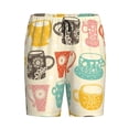 thumbnail image 3 of Picia Vintage Cup Pajama Shorts for Men, Men's Pajama Bottoms, Sleepwear,Short Pajama Pants-, 3 of 9