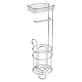 thumbnail image 5 of mDesign Steel Free Standing Toilet Paper Holder Stand and Dispenser - Chrome, 5 of 5