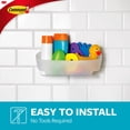 thumbnail image 5 of Command Shower Caddy, Frosted, Large, 1 Caddy, 4 Mounting Bases, 4 Large Strips/Pack, 5 of 12