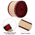 thumbnail image 3 of CNKOO Christmas Classic Linen Plaid Wrap Bow Ribbon  Non Fading Durable Odorless  for Christmas Tree Topper Bow Front Door Wreath Decorations  Gift Wrapping DIY Crafts, 3 of 6