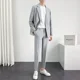 thumbnail image 2 of Trajes y blazers completos para hombre, tendencias de primavera y otoño, trajes, conjunto de 2 piezas, ropa informal masculina de alta calidad 2024, ropa elegante, 2 of 5