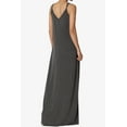 thumbnail image 4 of TheMogan Women's Casual V-Neck Draped Jersey Cami Long Maxi Dress W Pocket Summer Beach Charcoal 1X, 4 of 6