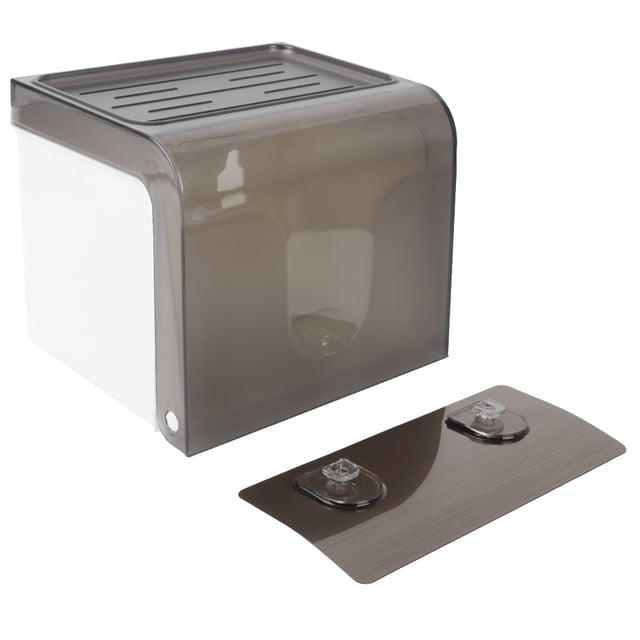 Caja de almacenamiento de papel higiénico transparente impermeable, dispensador de pañuelos montado en la pared