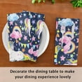 thumbnail image 6 of Dreamtimes Set of 4 Cute Watercolor Unicorn Satin Napkin Square 20 Inches Table Napkins Soft Smooth Decorative Napkins for Wedding Banquet Party Decoration, 6 of 6