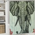 thumbnail image 6 of Orinice Elephant Spices Silk Screen Bathroom Decor Set Colorful Luxurious Graphic Print Polyester Fabric Fashion Shower Curtain with Hooks Waterproof Shower Curtain for Bathroom Decoration 36x72, 6 of 7