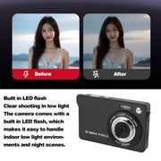 BIMZUC Digital Camera for Teens 50MP 1080P HD 2.8 inch / 7.1 cm TFT Screen 16X Digital Zoom Autofocus Pocket Compact Camera with LED Flash for Travel Photography Black