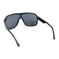 thumbnail image 4 of Mens Luxury Oversized Large Mogul Racer Plastic Fashion Sunglasses All Black, 4 of 4