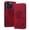 Red, variant on ELEHOLD Case for iPhone 15 Pro, Premium PU Leather Wallet Flip Case Folio Cover with Card Holder Kickstand,Red
