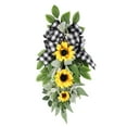 thumbnail image 4 of EIMELI Guirlande d'Été pour Porte d'Entrée Couronne de Tournesol Couronne Extérieure Couronne de Printemps Couronne Jaune Guirlande d'Été Guirlande Ukrainienne Couronne de Porte Double Cadeau, 4 of 8