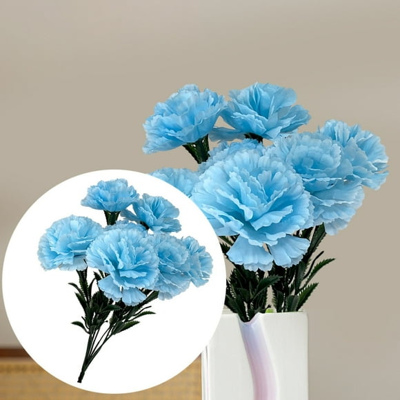 Big Sale! 1X Simulated 7-Flower Carnation Bouquet 7 Head Artificial Silk Fowers Carnation Bunch Wedding Home Outdoor Size 41Cm Avilable in 9 Colours Home Imitation Products Clearance!