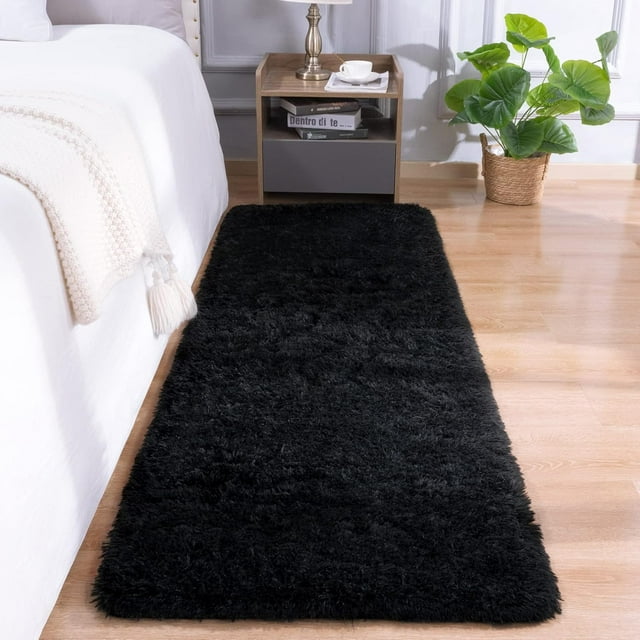Runner Rug Fluffy Area Rugs for Bedroom Bedside Soft Living Room Shag Rugs Hallyway Entryway xCM Room Decor